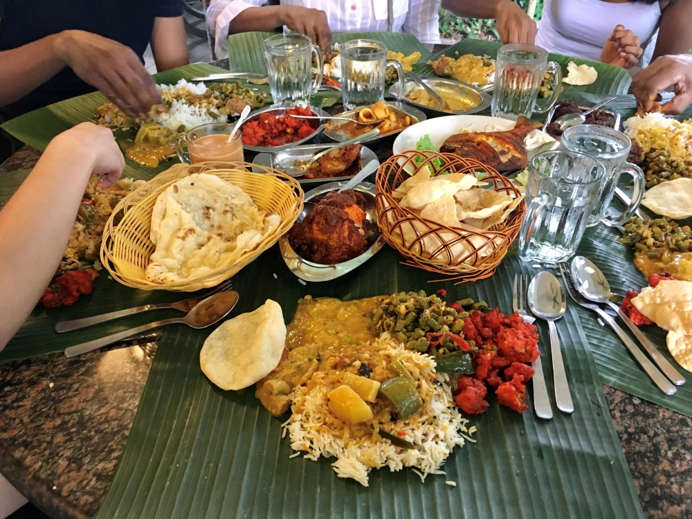 Comida india en Singapur.