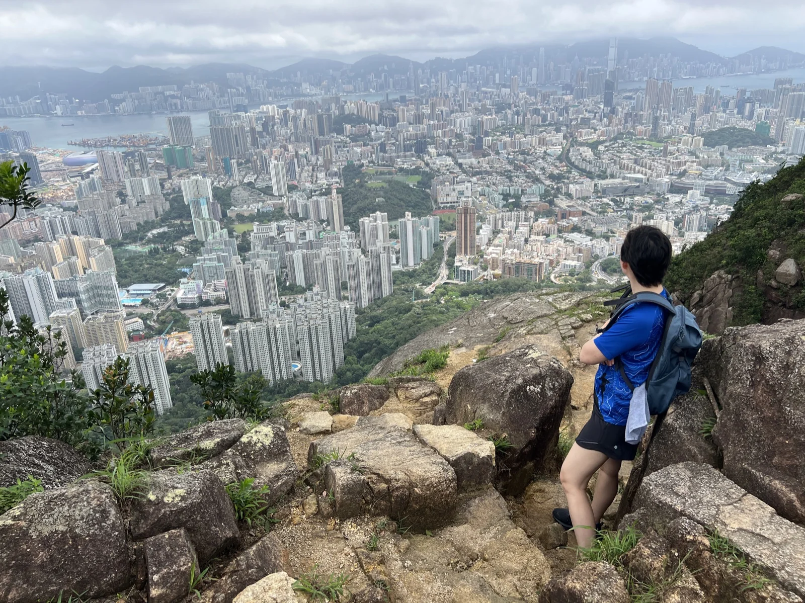 Vista desde Lion Rock sobre los edificios de Kowloon